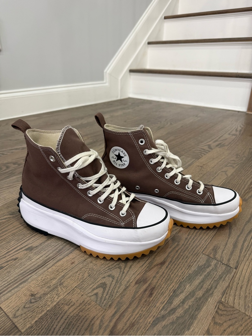 Converse Run Star Hike Platform High Brown A03061C Men 9.5 Women 11 Sneakers